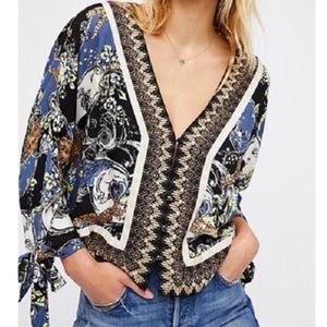 Free People Button Boxy Top